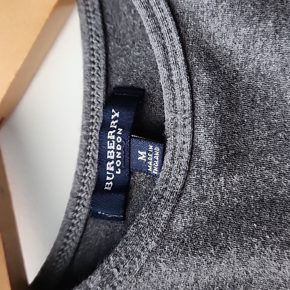 Vintage Burberry Baby British Flag Classic Check Cropped Stretch Tee Shirt - Picture 3 of 5